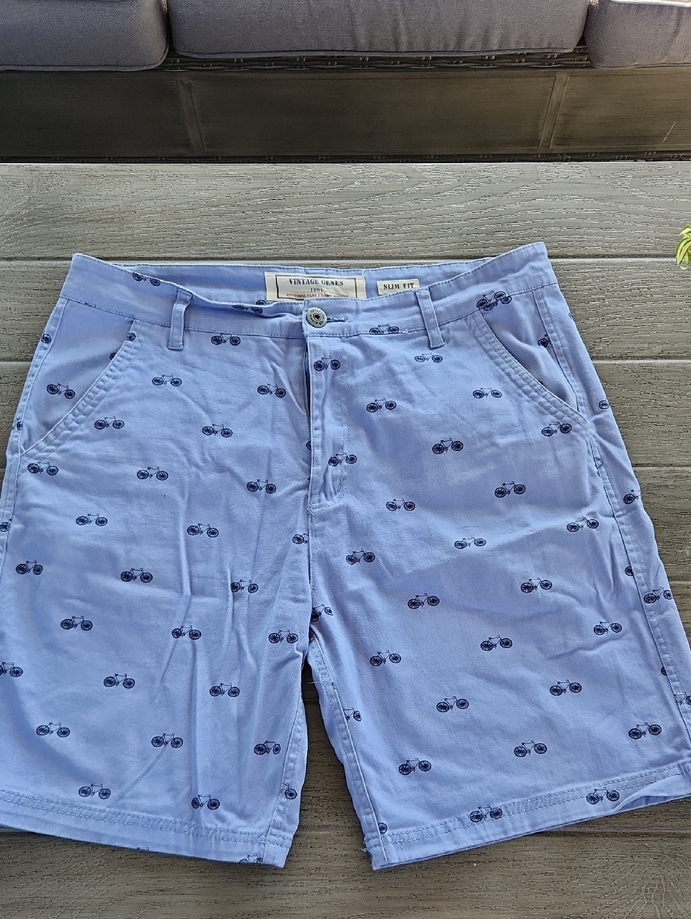 Vineyard Vines Slim Fit Light Blue Printed Men’s Flat Front Shorts